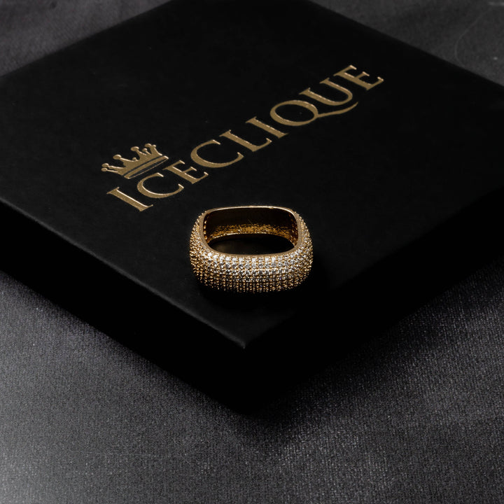 Iced Square Ring - ICECLIQUE JEWELRY