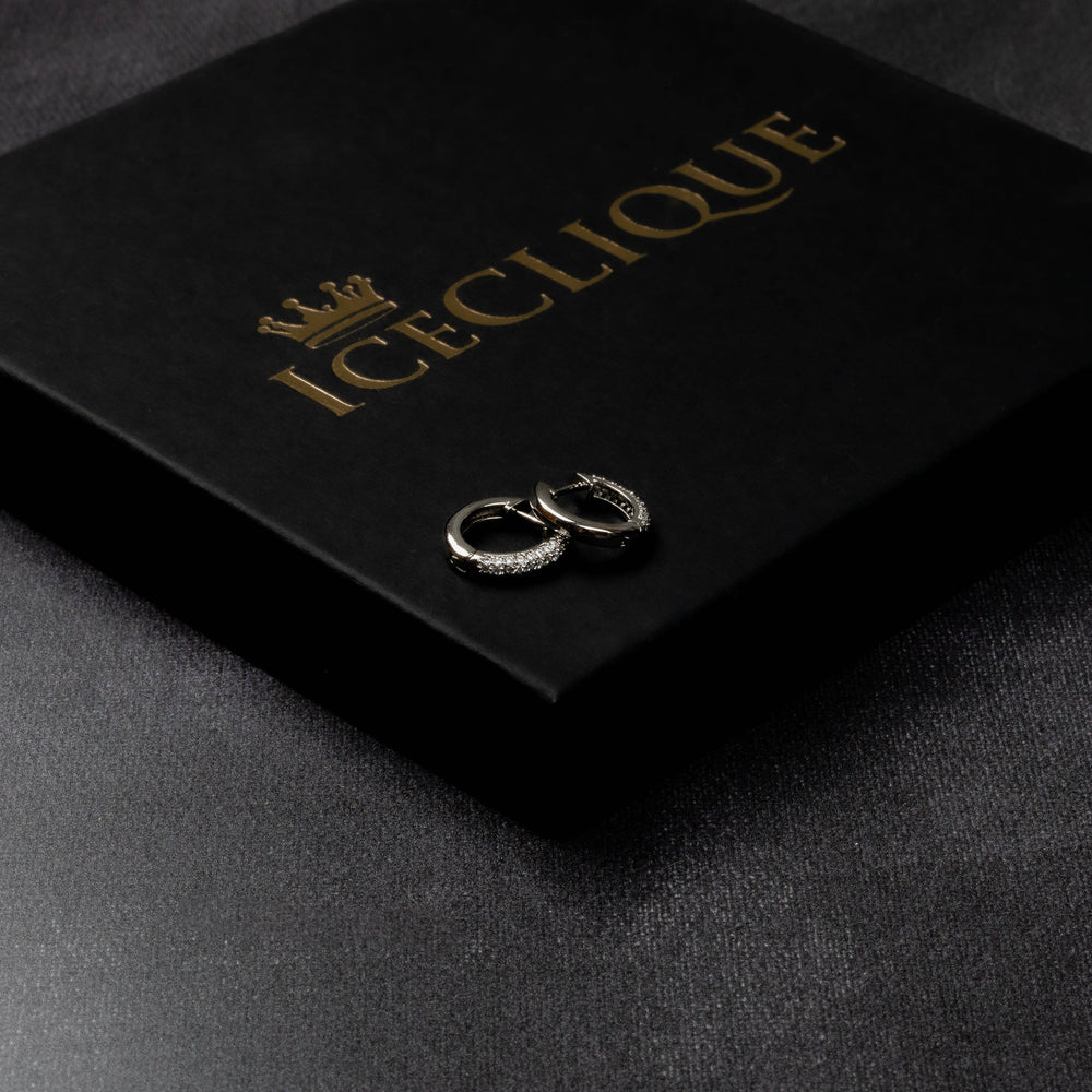 Iced Out Hoop Earrings - ICECLIQUE JEWELRY