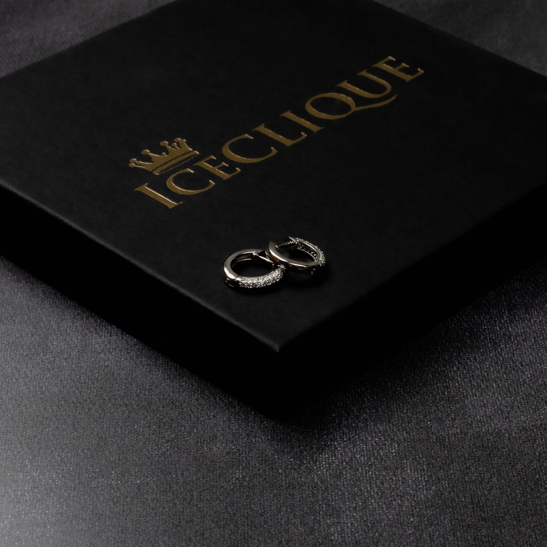 Iced Out Hoop Earrings - ICECLIQUE JEWELRY