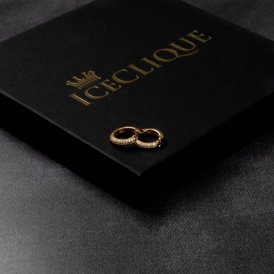 Iced Out Hoop Earrings - ICECLIQUE JEWELRY