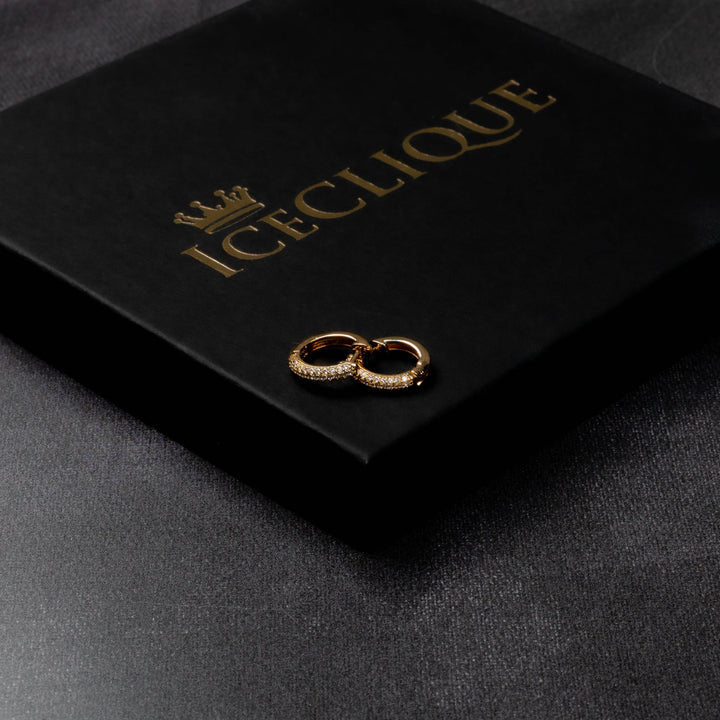 Iced Out Hoop Earrings - ICECLIQUE JEWELRY