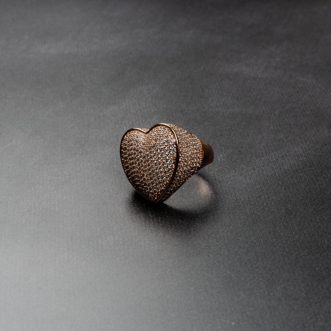 Iced Heart Ring - ICECLIQUE JEWELRY