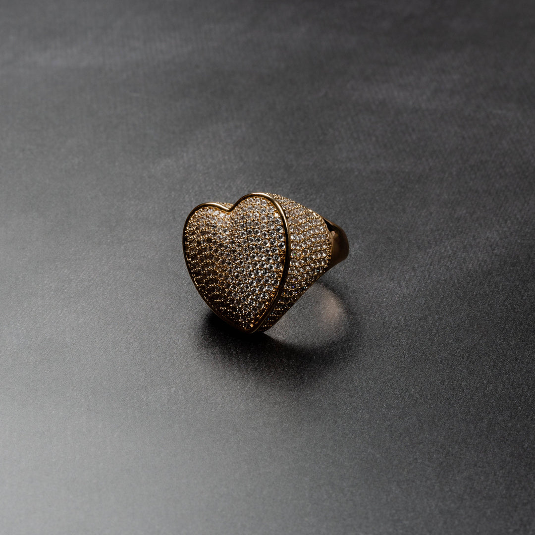 Iced Heart Ring - ICECLIQUE JEWELRY