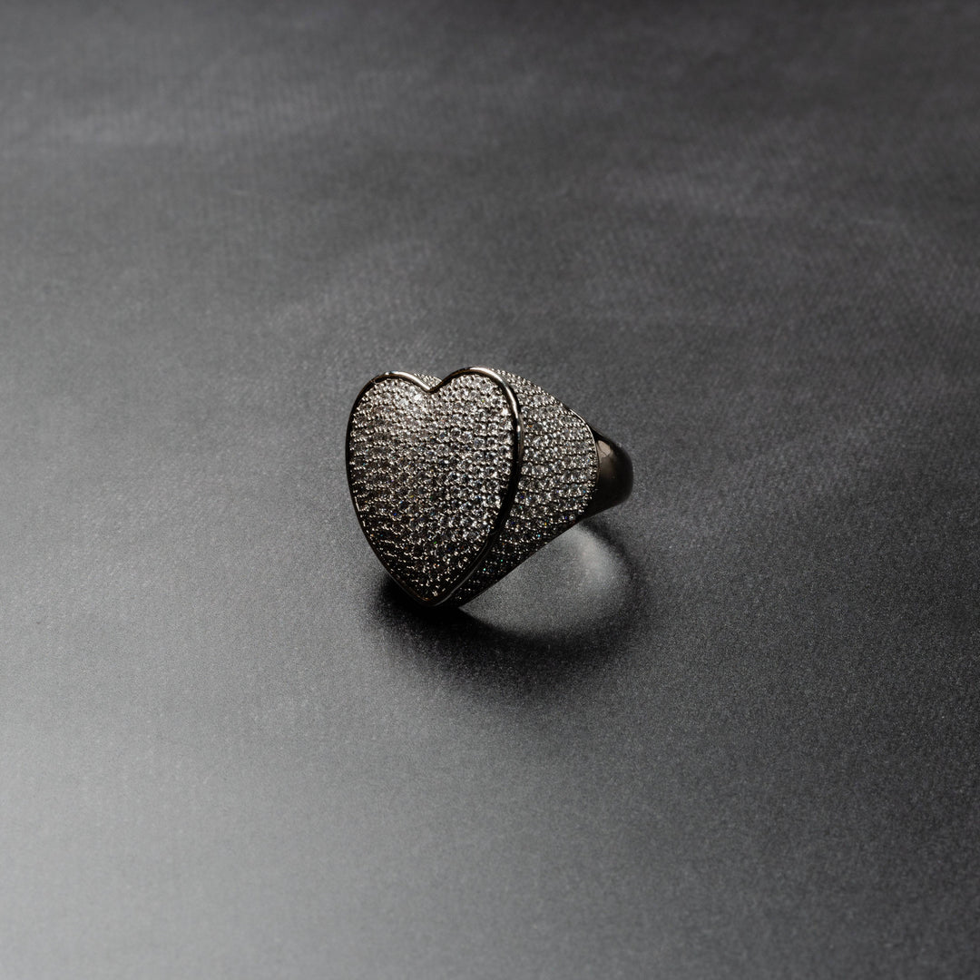 Iced Heart Ring - ICECLIQUE JEWELRY