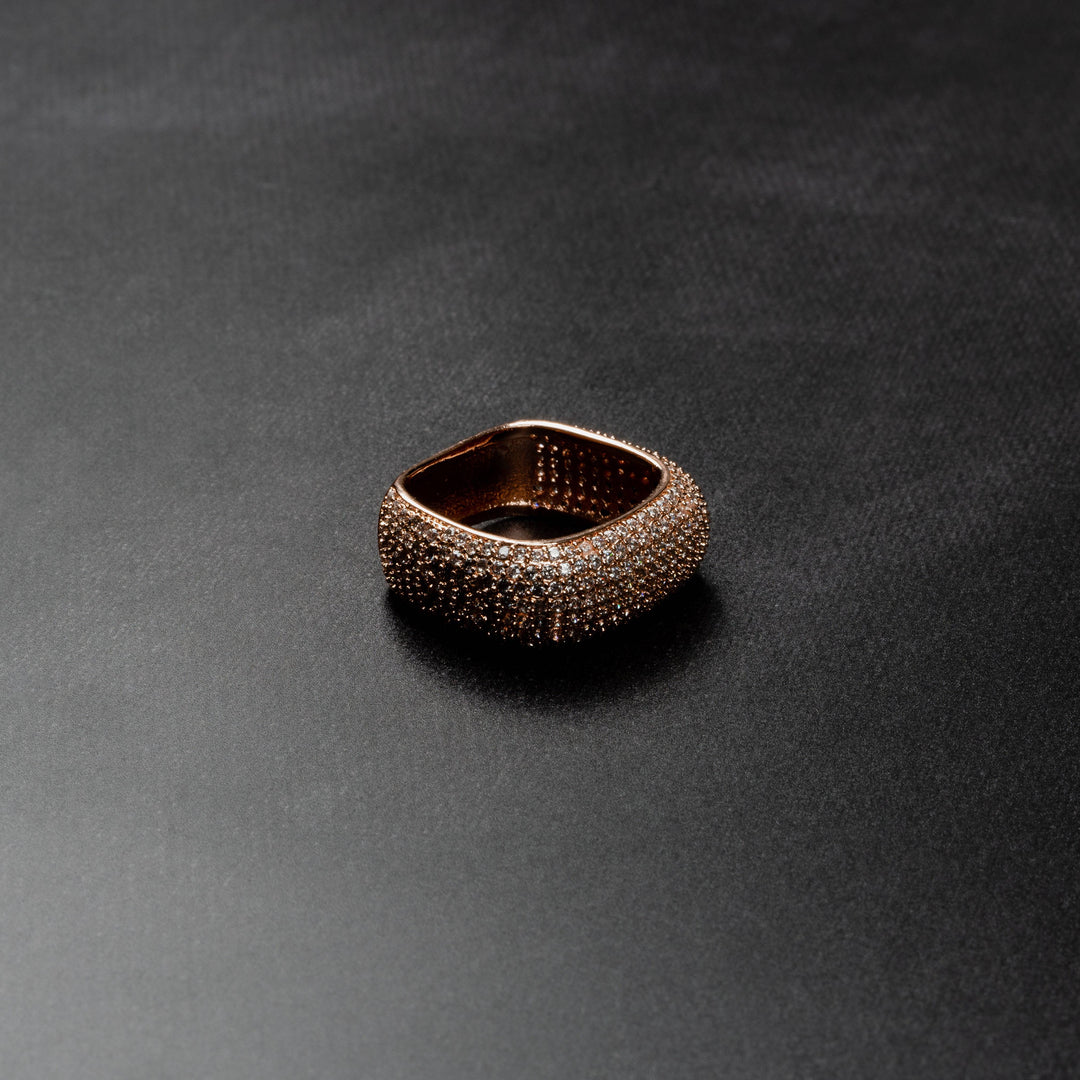 Iced Square Ring - ICECLIQUE JEWELRY