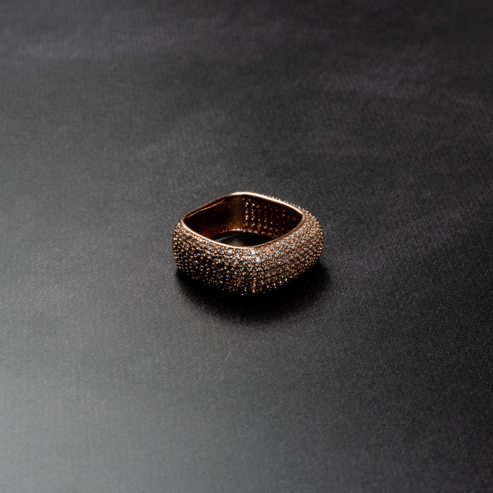 Iced Square Ring - ICECLIQUE JEWELRY