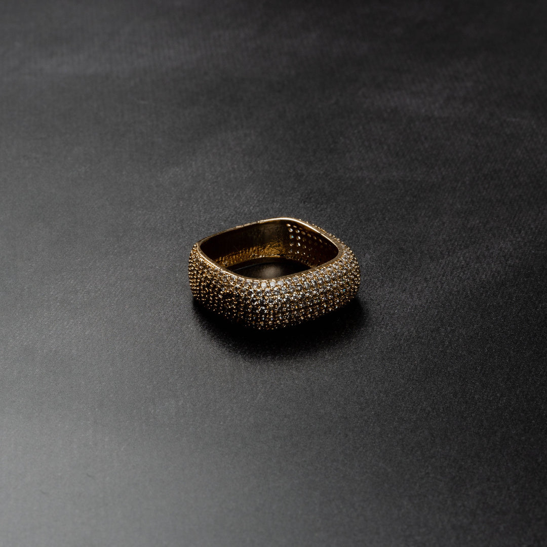Iced Square Ring - ICECLIQUE JEWELRY