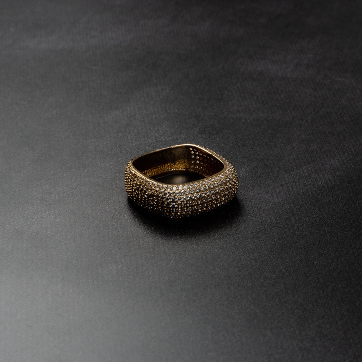 Iced Square Ring - ICECLIQUE JEWELRY
