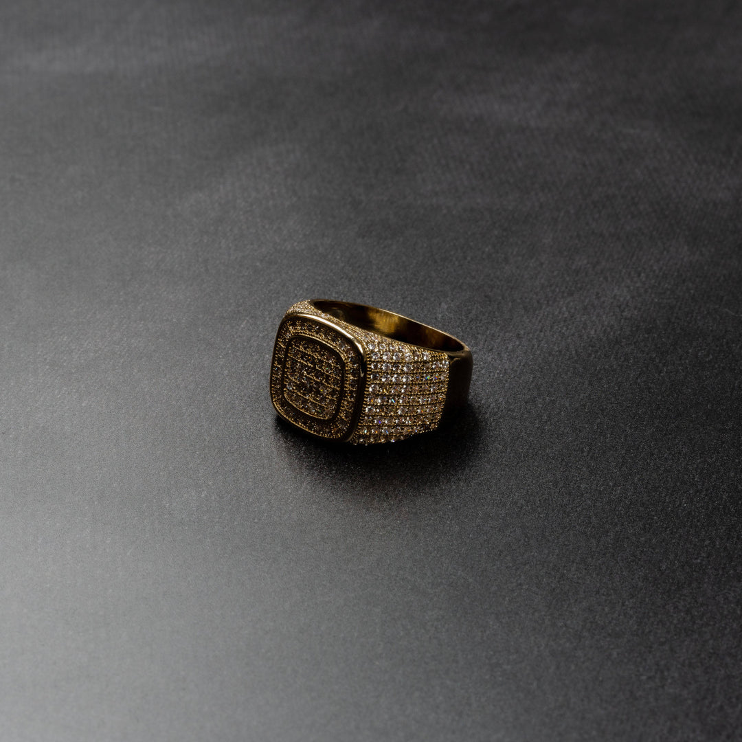 Iced Double Square Ring - ICECLIQUE JEWELRY