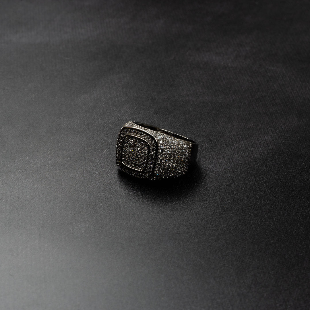 Iced Double Square Ring - ICECLIQUE JEWELRY
