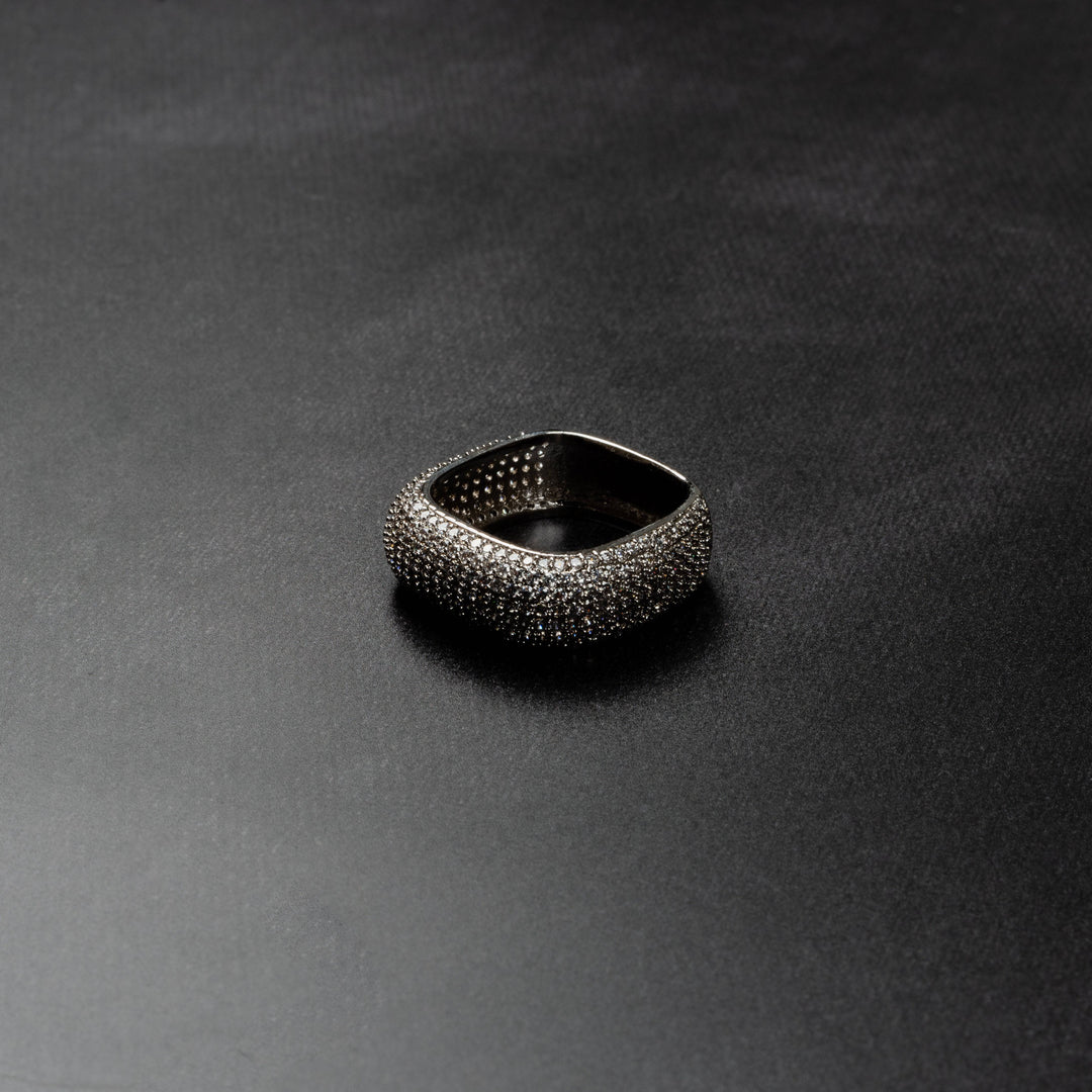 Iced Square Ring - ICECLIQUE JEWELRY