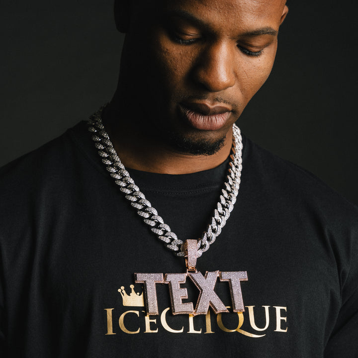Custom Modern Letter Pendant - ICECLIQUE JEWELRY