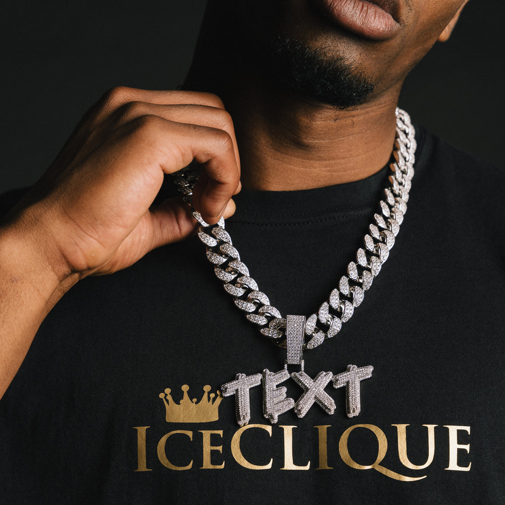 Custom Graffiti Letter Pendant - ICECLIQUE JEWELRY