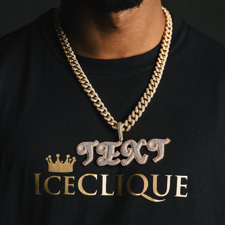 Custom Cursive Letter Pendant - ICECLIQUE JEWELRY