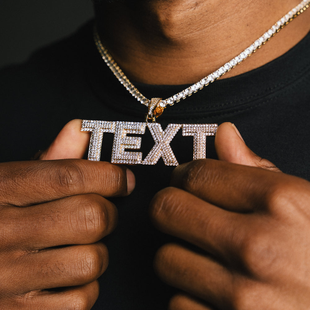 Custom Straight Letter Pendant - ICECLIQUE JEWELRY