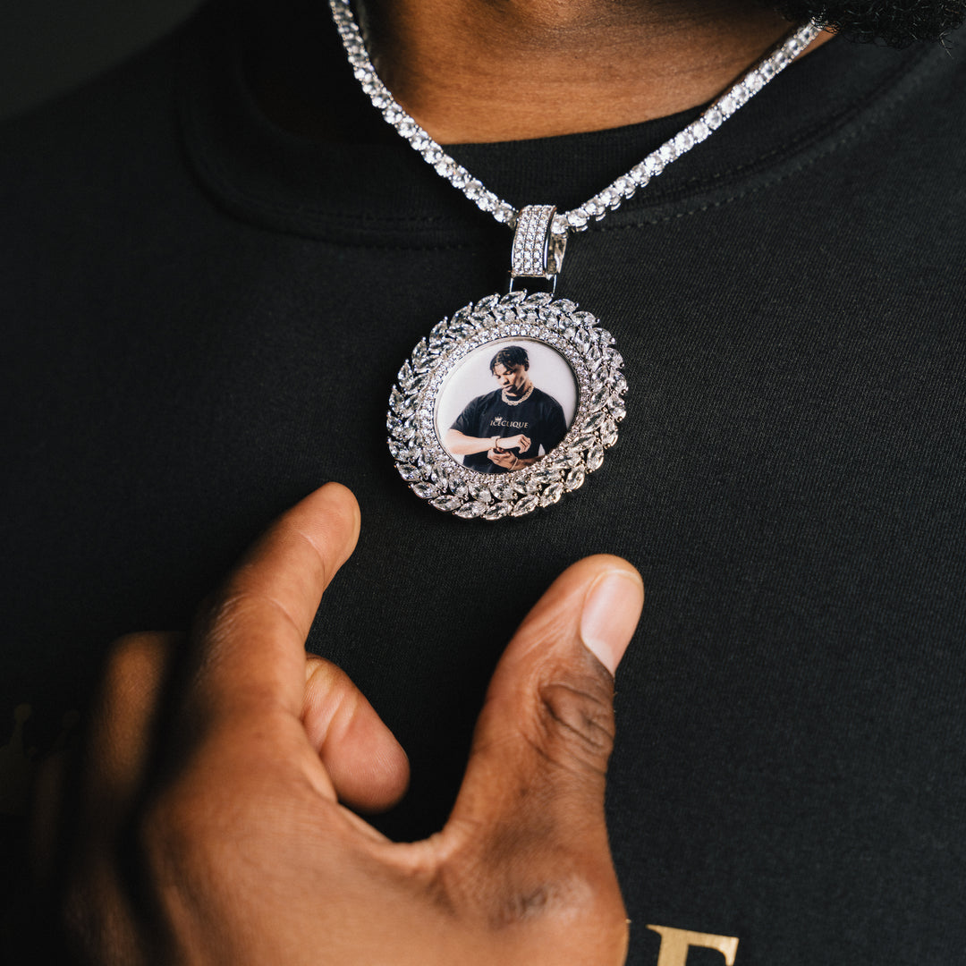 Flower Petal Custom Photo Pendant - ICECLIQUE JEWELRY