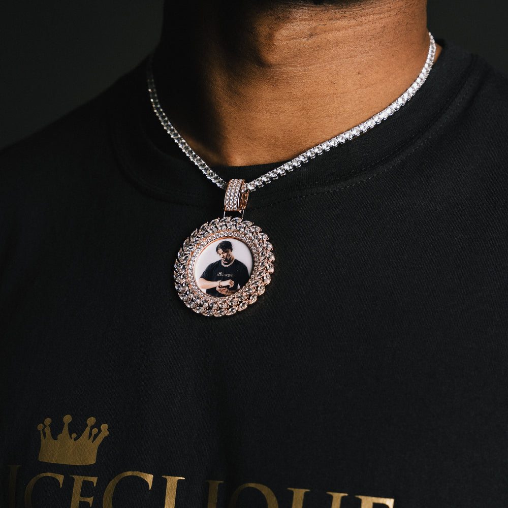 Flower Petal Custom Photo Pendant - ICECLIQUE JEWELRY