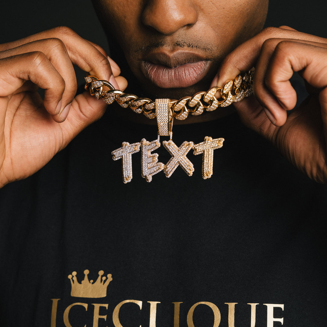 Custom Graffiti Letter Pendant - ICECLIQUE JEWELRY