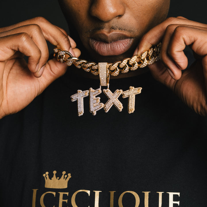 Custom Graffiti Letter Pendant - ICECLIQUE JEWELRY