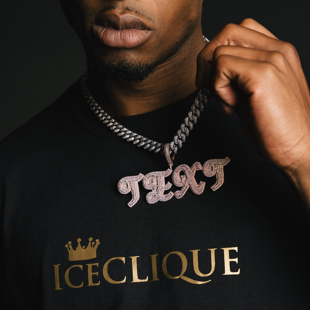 Custom Cursive Letter Pendant - ICECLIQUE JEWELRY