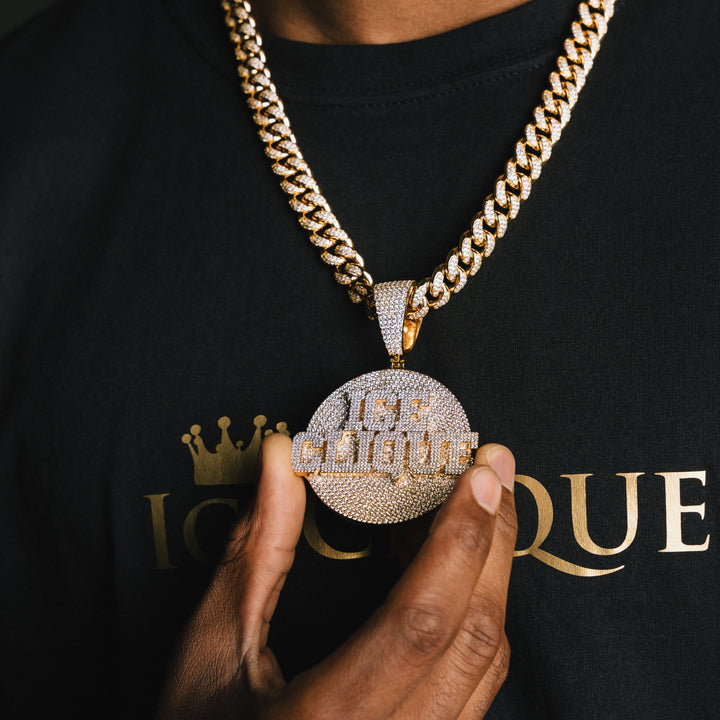 Custom Letter Round Pendant - ICECLIQUE JEWELRY