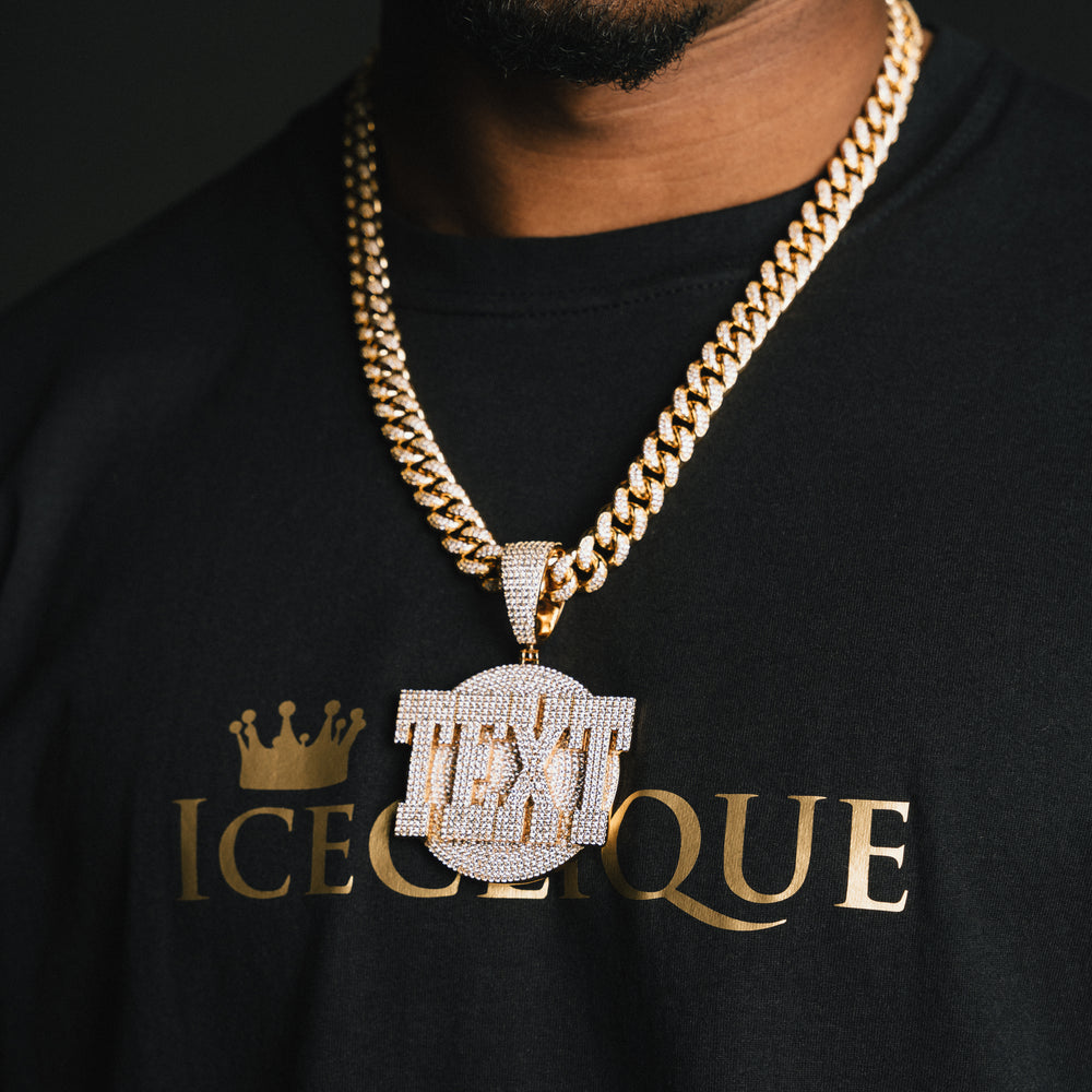 Custom Letter Round Pendant - ICECLIQUE JEWELRY