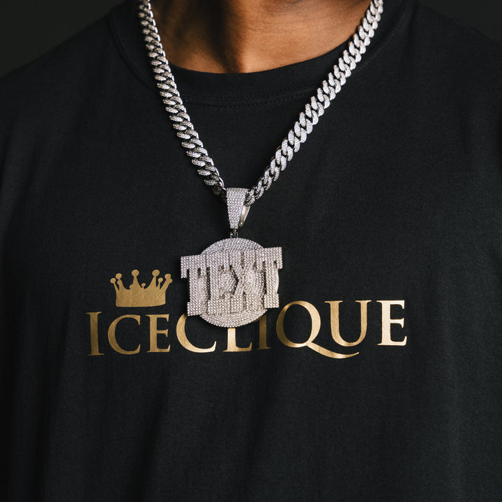Custom Letter Round Pendant - ICECLIQUE JEWELRY