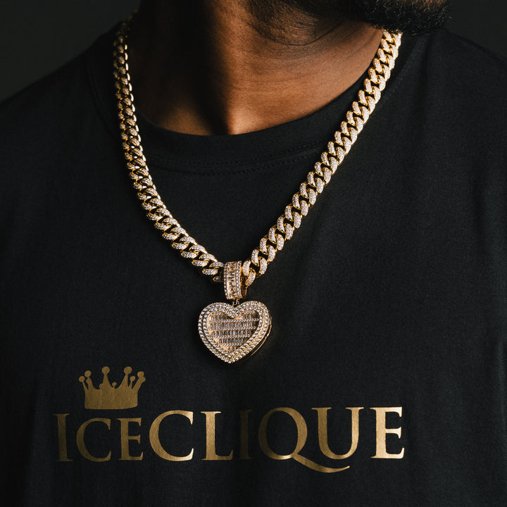Closed Heart Custom Photo Pendant - ICECLIQUE JEWELRY