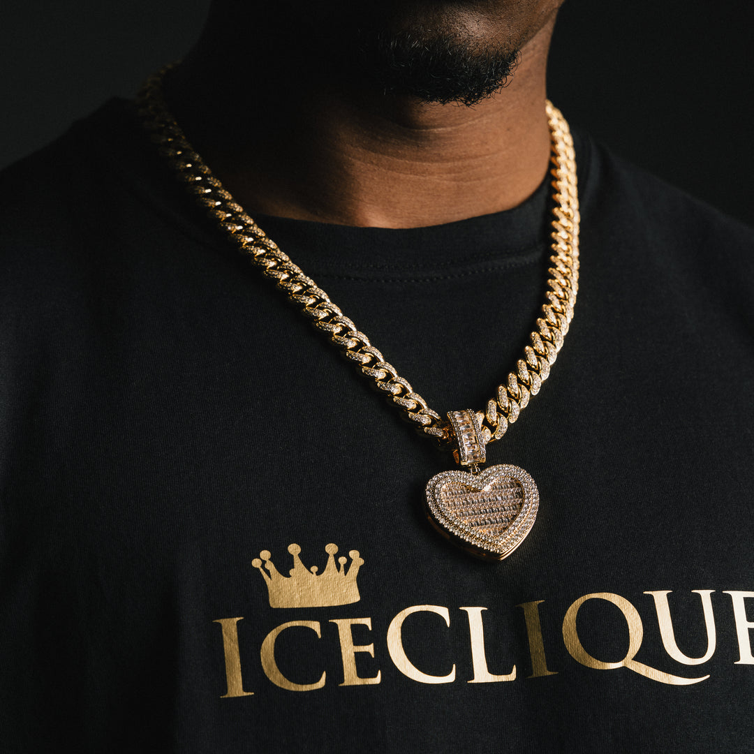Closed Heart Custom Photo Pendant - ICECLIQUE JEWELRY