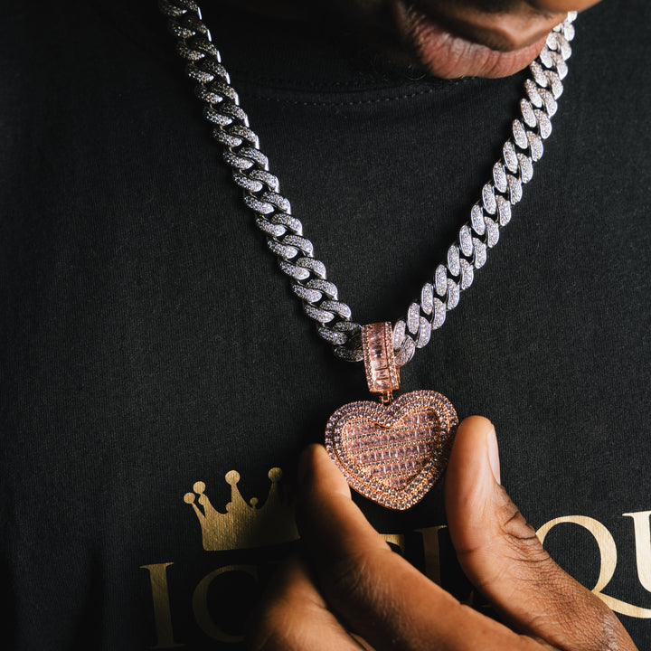 Closed Heart Custom Photo Pendant - ICECLIQUE JEWELRY