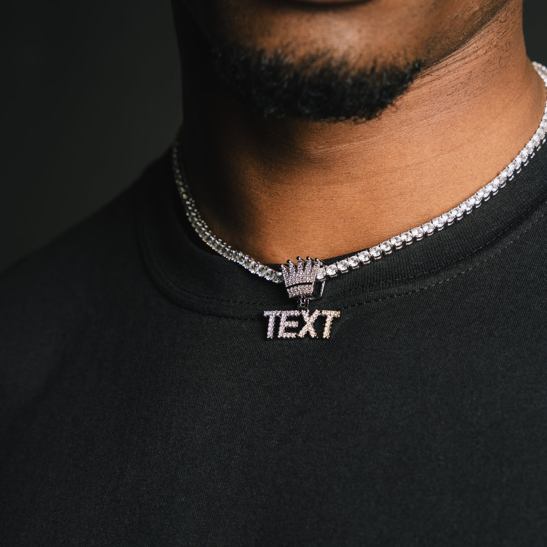 Custom Crowned Letter Pendant - ICECLIQUE JEWELRY