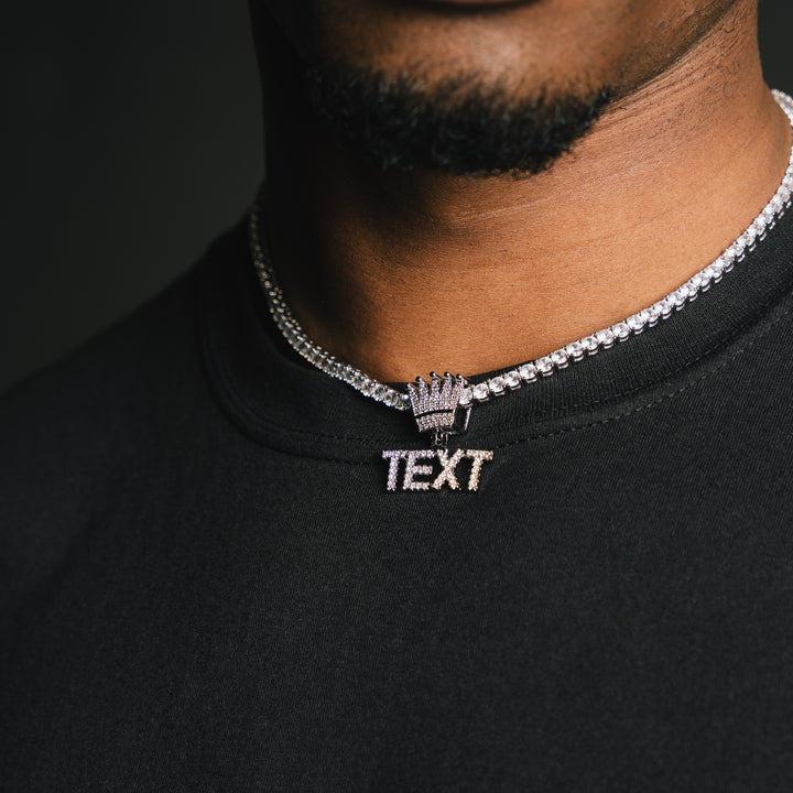 Custom Crowned Letter Pendant - ICECLIQUE JEWELRY