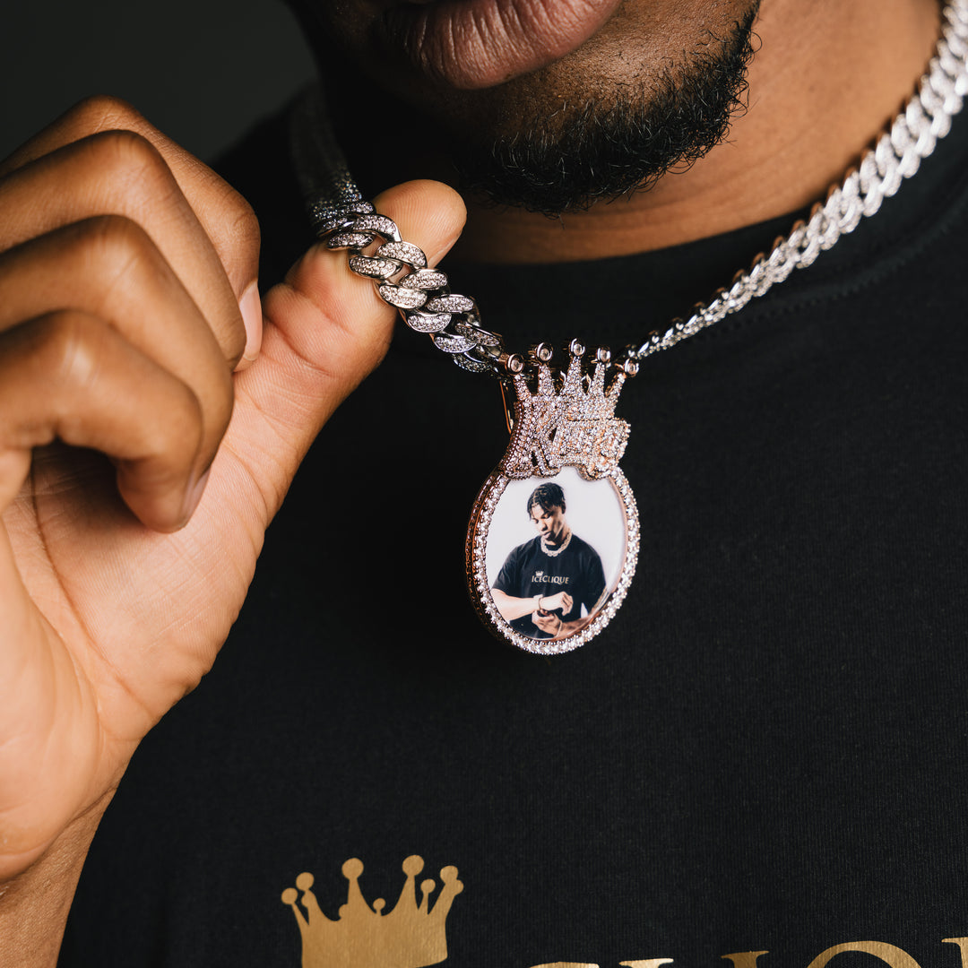 King Custom Photo Pendant - ICECLIQUE JEWELRY