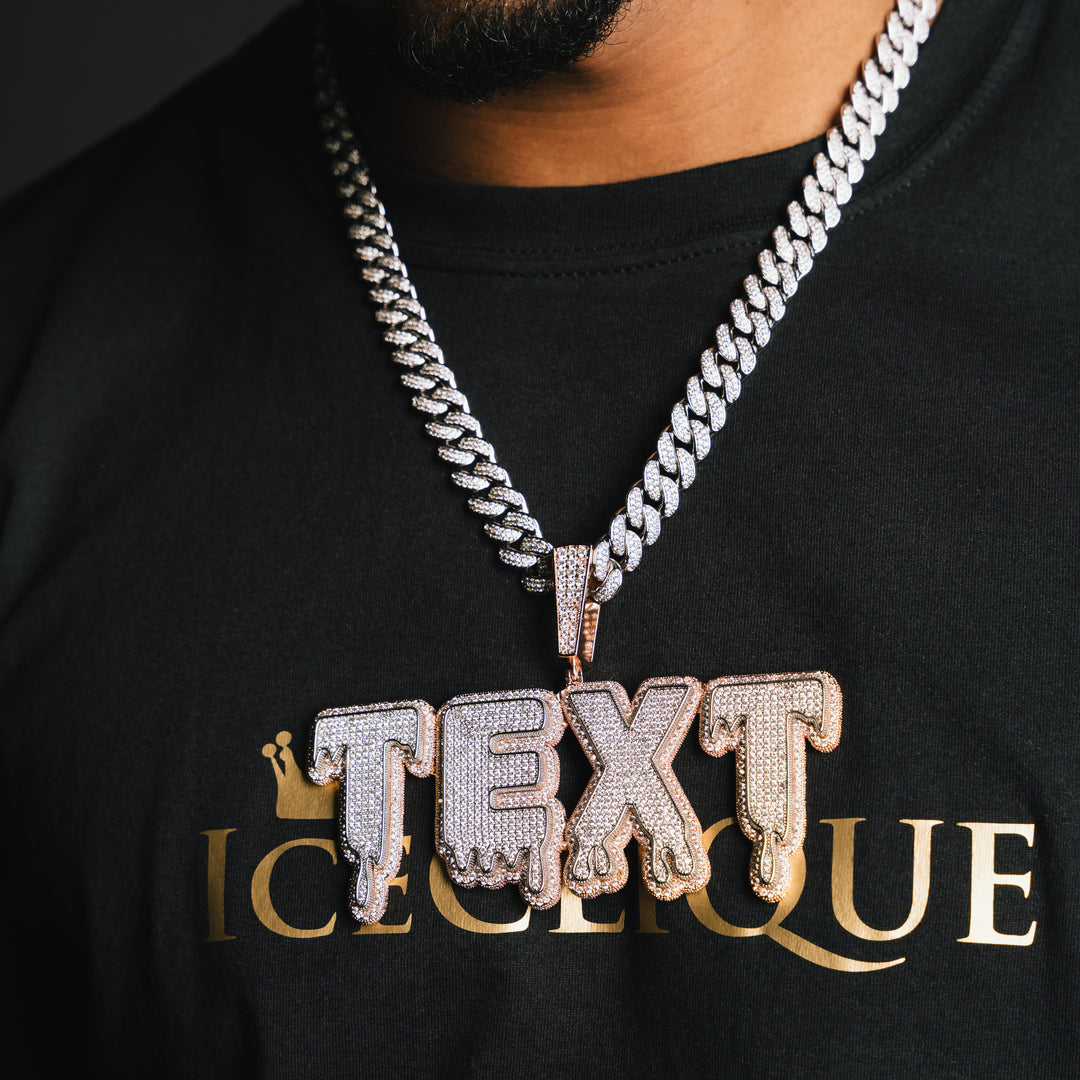 Custom Melting Letter Pendant - ICECLIQUE JEWELRY