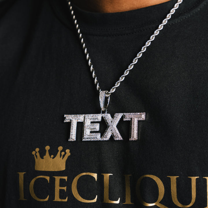 Custom Straight Letter Pendant - ICECLIQUE JEWELRY