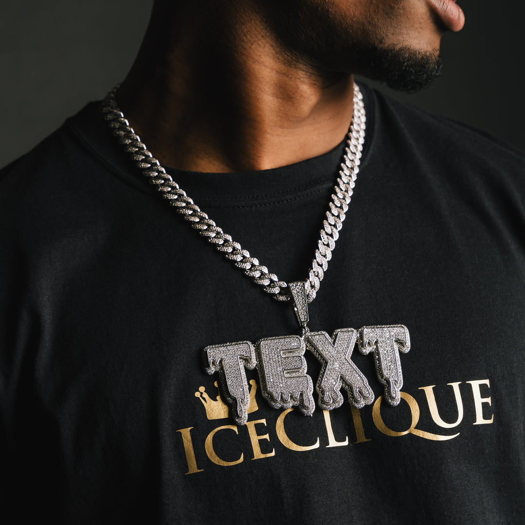 Custom Melting Letter Pendant - ICECLIQUE JEWELRY