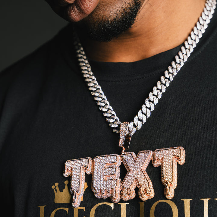 Custom Melting Letter Pendant - ICECLIQUE JEWELRY