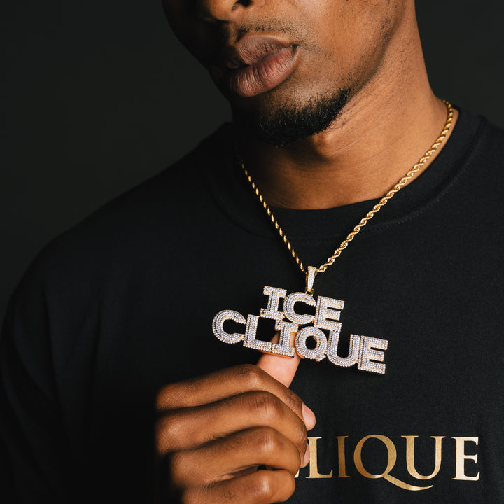 Custom Straight Letter Pendant - ICECLIQUE JEWELRY