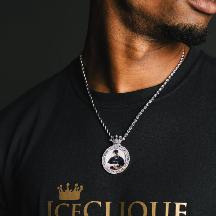 Crowned Custom Photo Pendant - ICECLIQUE JEWELRY