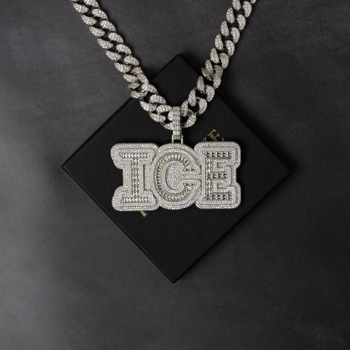 Custom VVS Baguette Letter Pendant - ICECLIQUE JEWELRY