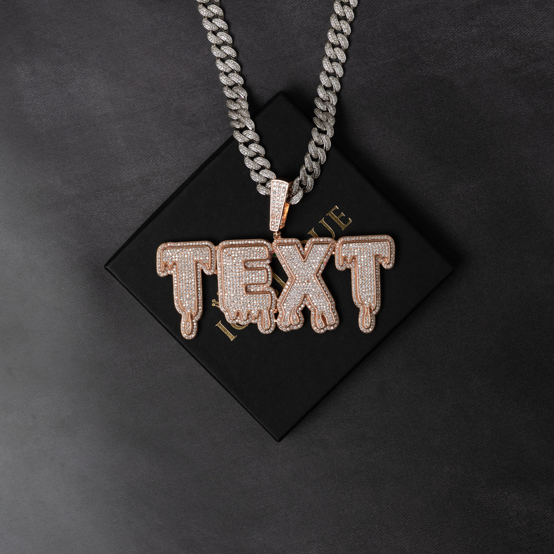 Custom Melting Letter Pendant - ICECLIQUE JEWELRY