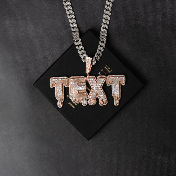 Custom Melting Letter Pendant - ICECLIQUE JEWELRY