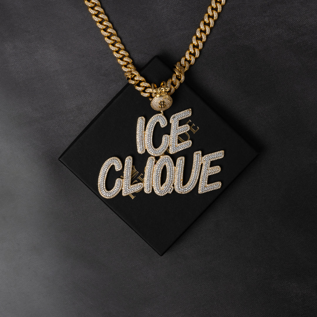 Custom Moneybag Letter Pendant - ICECLIQUE JEWELRY