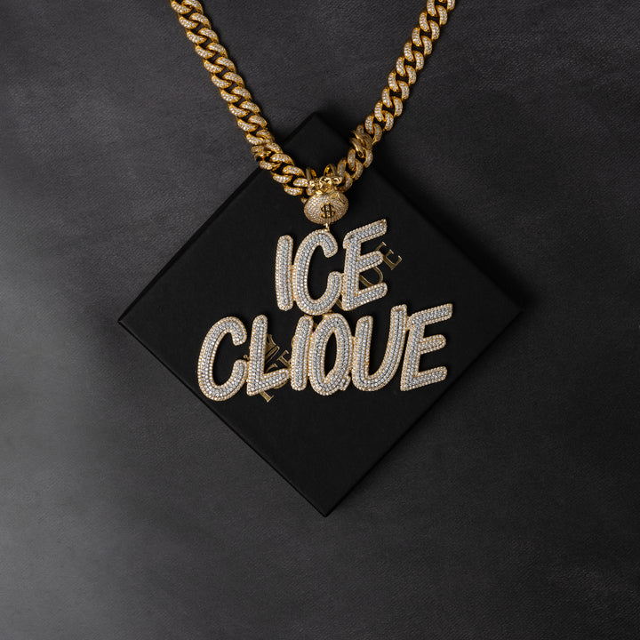 Custom Moneybag Letter Pendant - ICECLIQUE JEWELRY