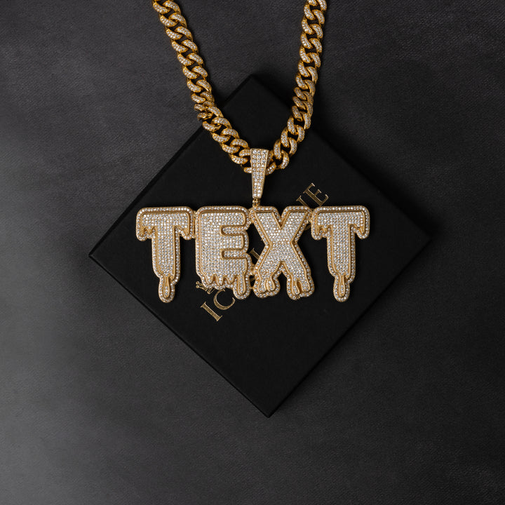 Custom Melting Letter Pendant - ICECLIQUE JEWELRY