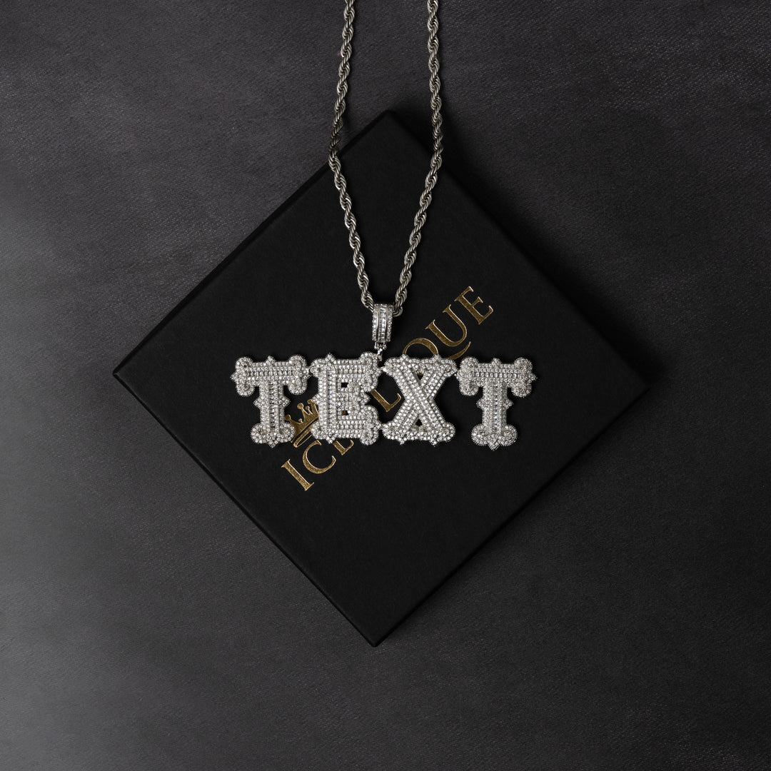Custom Thorn Font Pendant - ICECLIQUE JEWELRY