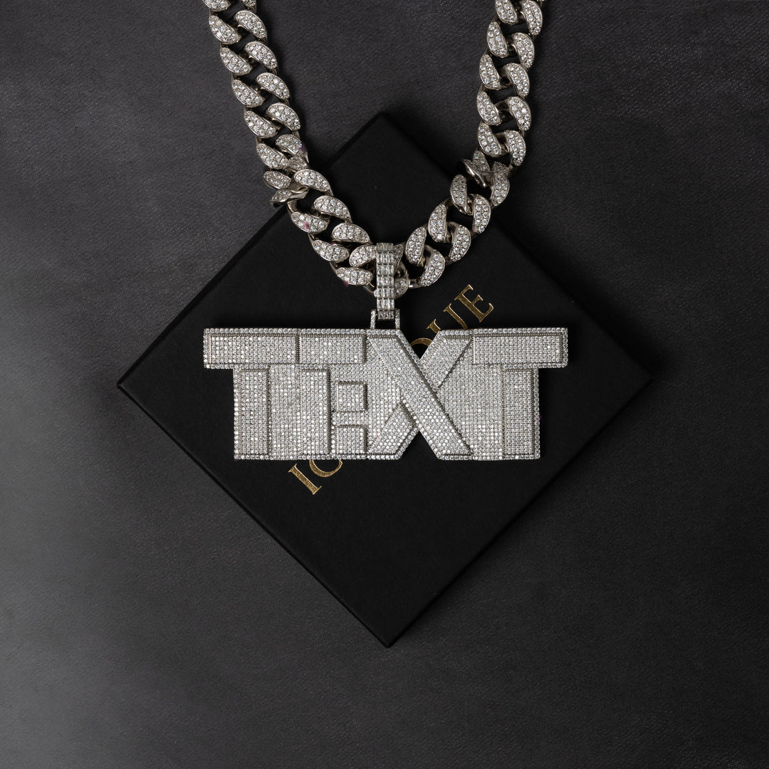 Custom Blocky Letter Pendant - ICECLIQUE JEWELRY