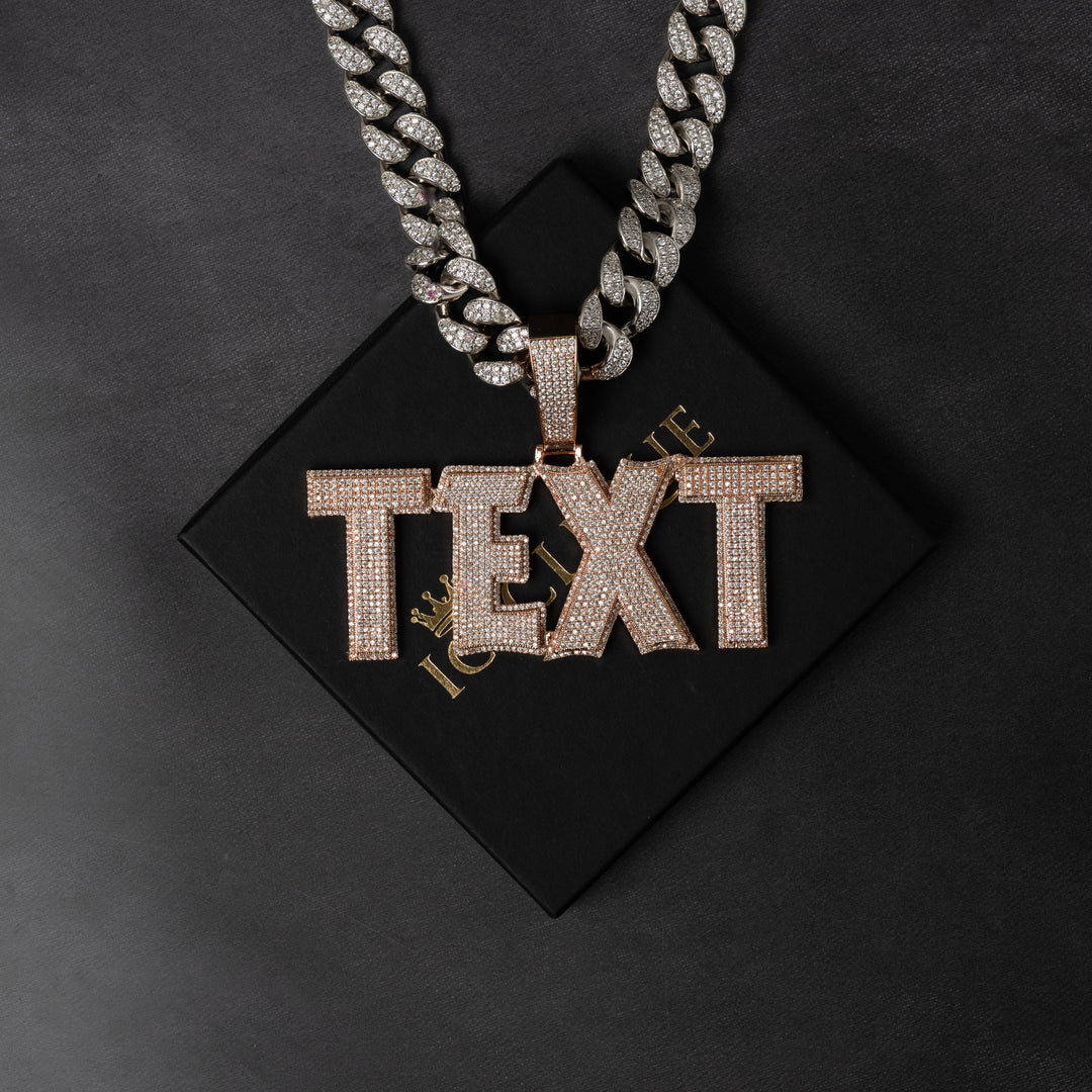 Custom Modern Letter Pendant - ICECLIQUE JEWELRY