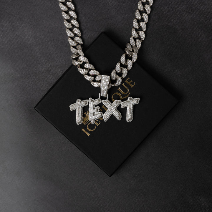 Custom Graffiti Letter Pendant - ICECLIQUE JEWELRY