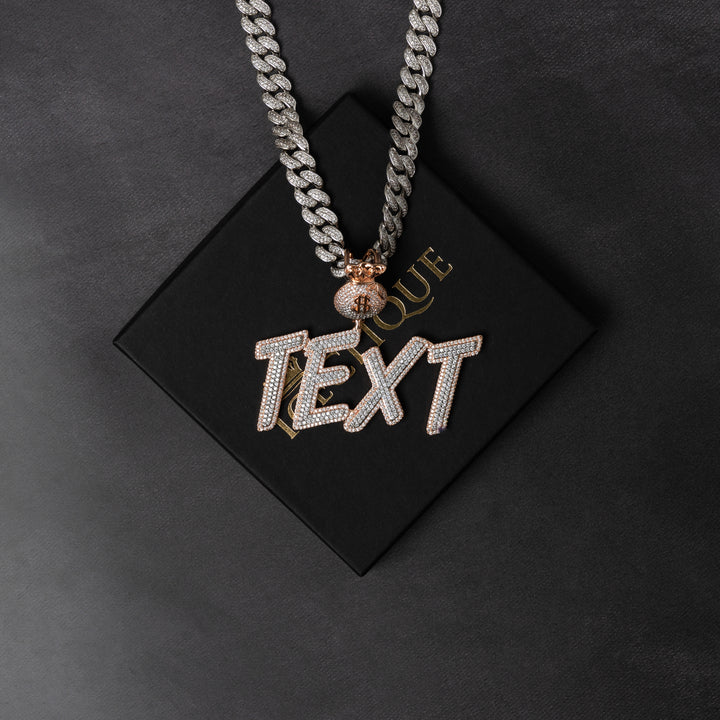 Custom Moneybag Letter Pendant - ICECLIQUE JEWELRY